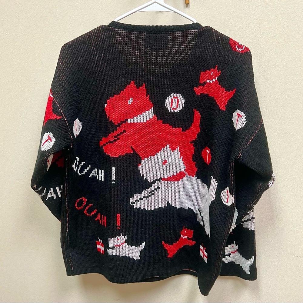 🌟2X HOST PICK!🌟 80s-90s Vintage ❤️ Adele Knitwear Scottish Terrier Sweater - Picture 3 of 3
